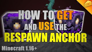 How to MAKE and USE the RESPAWN ANCHOR  Minecraft 1.16 20w12a