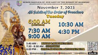 MANAOAG MASS - Feast of All Saints of the Order of Preachers - Nov. 7, 2023 / 5:40 am