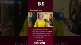 DIPUTADA ADVIERTE QUE POBLACIÓN COMENZARÁ A PROTESTAR POR LA FALTA DE SOLUCIONES#EjeBolivia