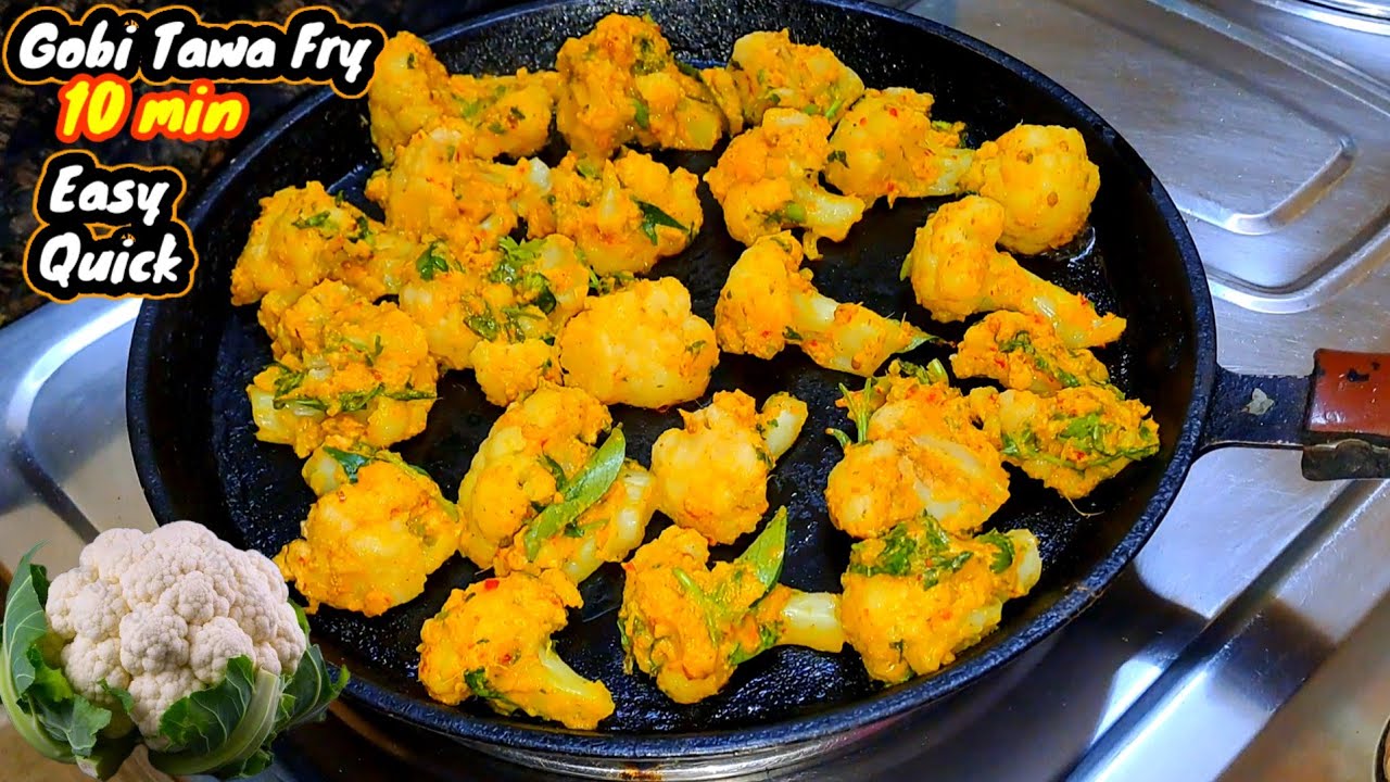 Cauliflower Tawa Fry Recipe-Cauliflower Tawa Fry Very Easy-How to make Gobi Tawa Fry Recipe-fulgobhi