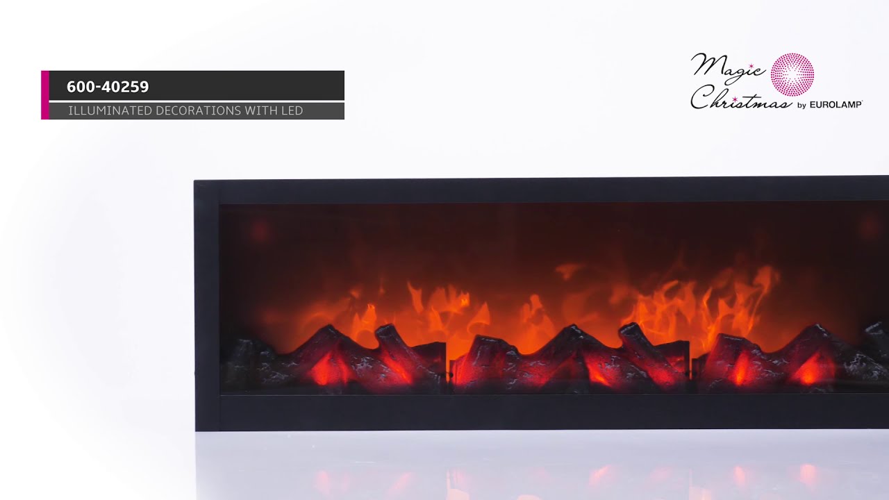 Τζάκι μεταλλικό με εφέ φλόγας / Metallic fireplace with flame effect /  60x10x20cm / 600-40259 - YouTube