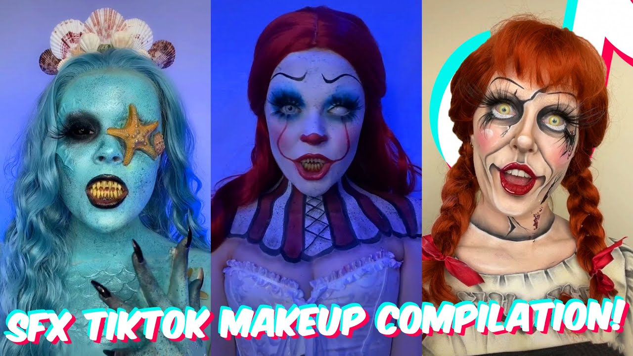 Download TIKTOK SFX MAKEUP ART  👽👹💀🤡🐯👻🥰(scary special effects #3)