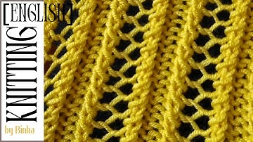 [English] Trendy openwork double-sided knitting pattern. How to knit.