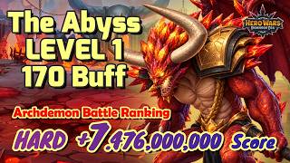 New Hero Event EVA || Hard 7,4 Billion Score - The Abyss Level 1 with 170 Buff || Full Walkthrough