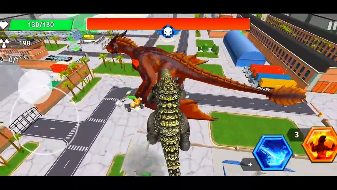 Dinosuar Game Godzilla City Attack Fighting Dinosuar Monster GAMEPLAY