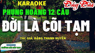 Karaoke Phụng Hoàng 12 Câu II Đời Là Cõi Tạm II Dây đào II Karaoke những bài hát hay