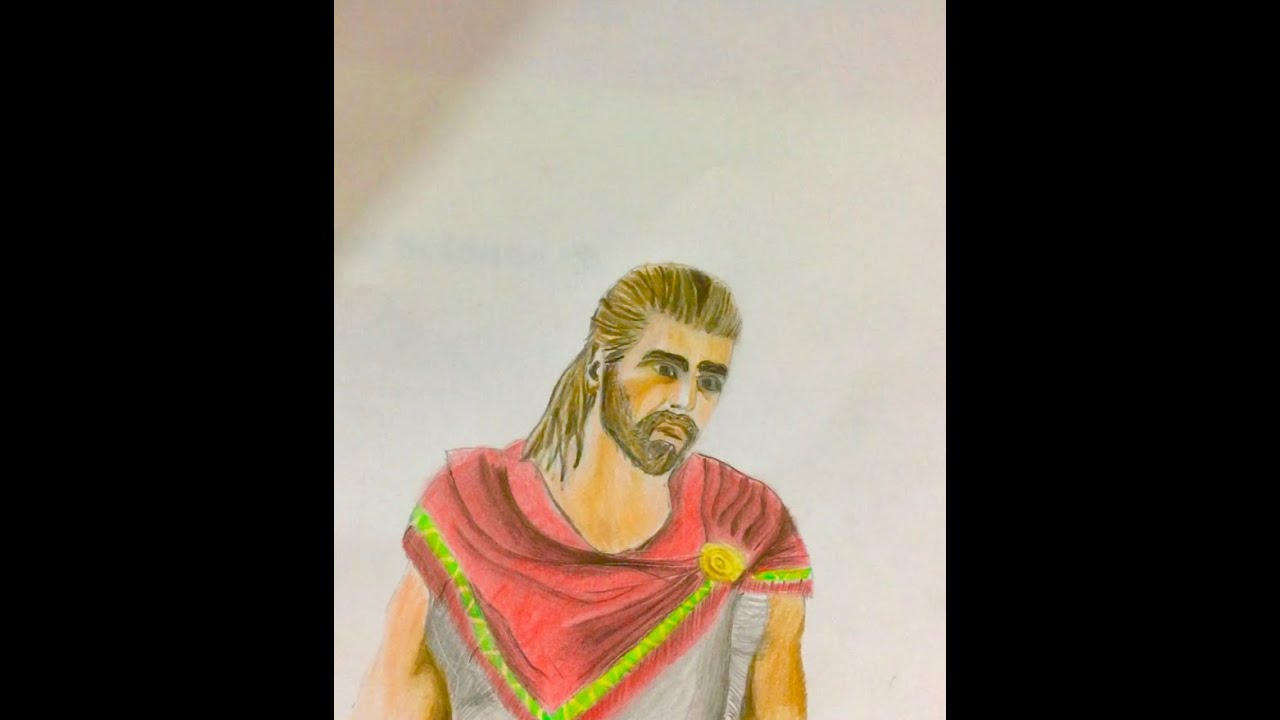 Drawing Alexios from Assassin's Creed Odyssey - YouTube
