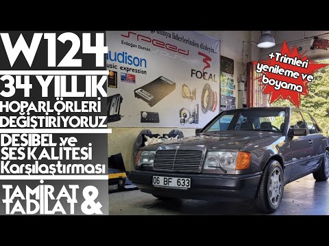 Mercedes W124 | Tamirat & Tadilat | 34 yıllık Hoparlörleri değiştiriyoruz !