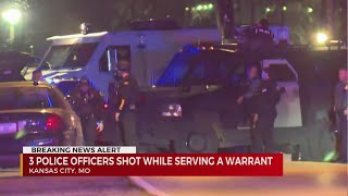 3 Kansas City police officers shot while serving warrant