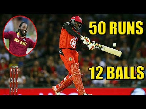 Chris Gayle 50*(12) in Kfc bbl 2021 Melbourne renegade vs Sydney strikers