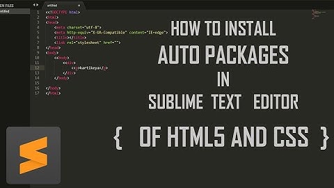 how to install packages in sublime text 3 in windows|| HTML series#2
