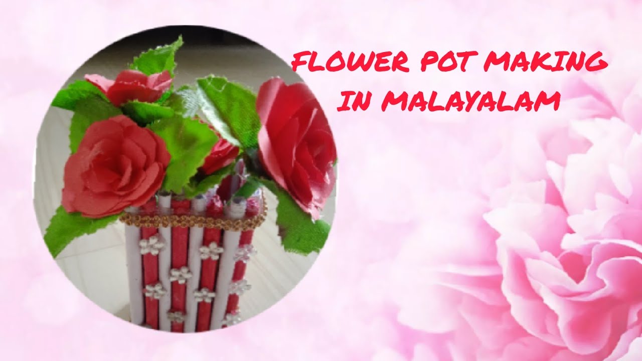 Flower pot making in malayalam YouTube