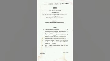 +3 5th semester || Zoology Hons (DSE-1) || Utkal University || 2023 question paper.