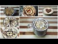 6 different Latte Art designs | Coffee design at home | Coffee decorate karne ke best ideas in hindi