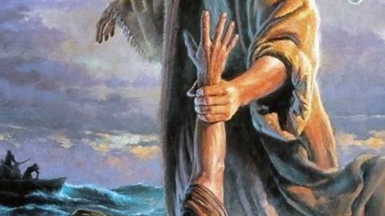 Jesús salva a Pedro de la tormenta
