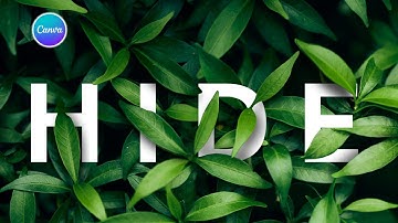 How to make Text behind Leaves | Canva Tutorial
