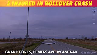 Two Injured In Grand Forks Rollover Crash, Early Tuesday Morning