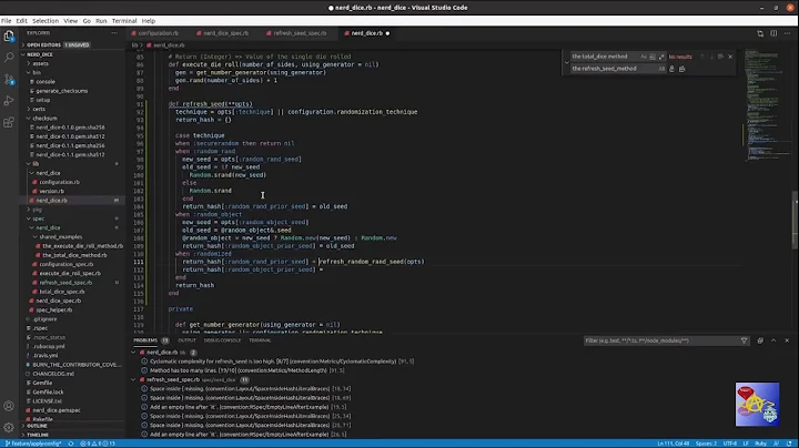 Codecast: Create a RubyGem 14: Add a method to refresh the generator seed