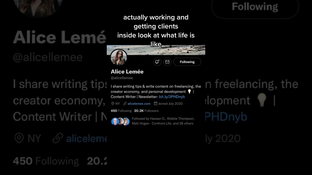 freelance writing career inspo - 3 twitter accounts and 2 portfolios
