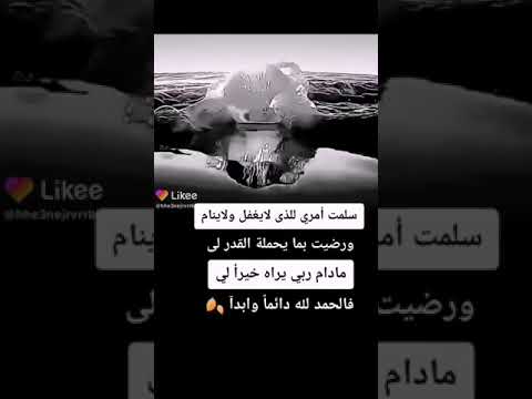 عبارة جميلة سلمت أمري للذي لايغفل ولاينام ورضيت بما يحملة القدر لى