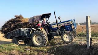 स्वराज 744 XT ट्रैक्टर की दमदार लोडिंग क्षमता | Swaraj 744 XT Full Load Trolley | Swaraj Tractor 