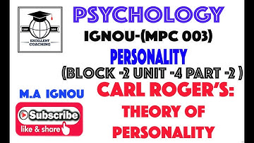 #IGNOU MPC 003||#M. A||#Personality||#Carl Roger
