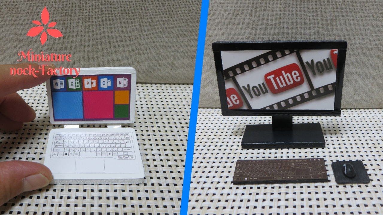 ミニチュア パソコン作り Diy Miniature Pc Youtube