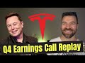 Tesla Q4 Earnings Call Replay &amp; Reaction