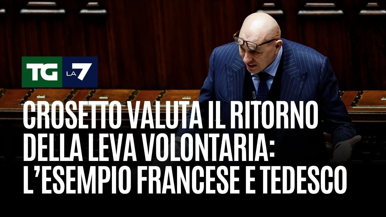 Crosetto valuta il ritorno della leva volontaria: l’esempio francese e tedesco