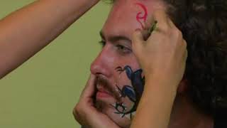 Dragon Face Painting: Adding Fire