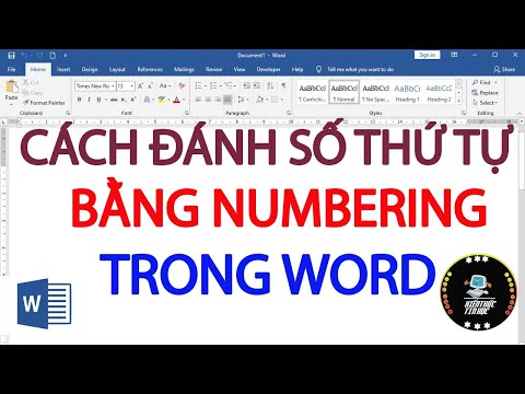 Cách đánh số thứ tự trong word bằng numbering