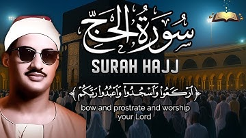 🕋 سورة الحج | تلاوة تاريخية للشيخ المنشاوي تُجسِّد مناسك الحج وقصة إبراهيم! | Surah Al-Hajj 🌟