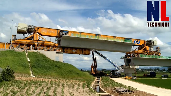 Massive Bridge Construction With Heavy Duty Machines - Amazing Prefabricated Beams Assembly Process