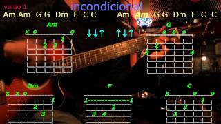 Video thumbnail of "incondicional prince royce acordes en guitarra"