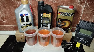 видео: Тест +250 ° Мобил1 0w40 FS , Полимериум 0w40 X PRO 1 , Рольф Ультра 5w40 A3B4 картинка: Тест +250 ° Мобил1 0w40 FS , Полимериум 0w40 X PRO 1 , Рольф Ультра 5w40 A3B4