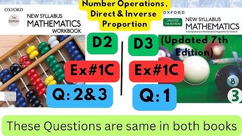 Same Qs in both books, D2, Ex#1C,Q:2&3 ,D3(Updated Edition),Ex#1C, Q:1, which in video Q: 3.