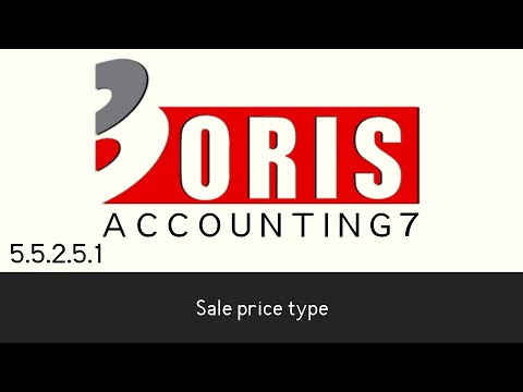 Oris Accounting 7 - Sale prices - Sale price type (5.5.2.5.1)