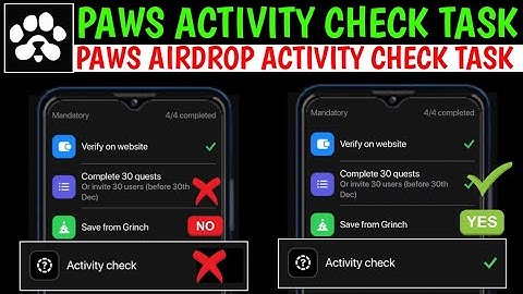 PAWS ACTIVITY CHECK ✅ | PAWS AIRDROP ACTIVITY CHECK | PAWS ACTIVITY CHECK TASK #pawsairdrop #paws