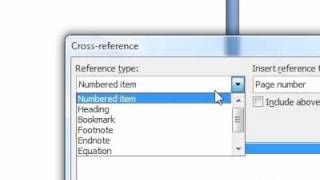 How to insert Cross References in Word 2007 screenshot 4