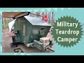 Check Out This Military Themed Home Built Teardrop Camper! DIY