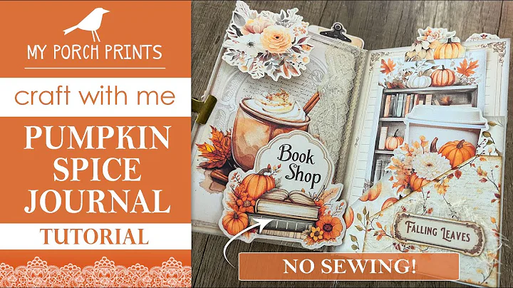 Easy NO-SEW Pumpkin Spice Junk Journal Tutorial!🧡Beginner's Fall Journal Kit from Start to Finish!