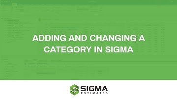 How to add and change a category in Sigma