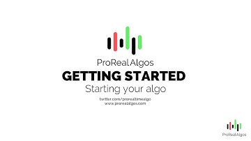 Getting Started - Importing and starting our algos