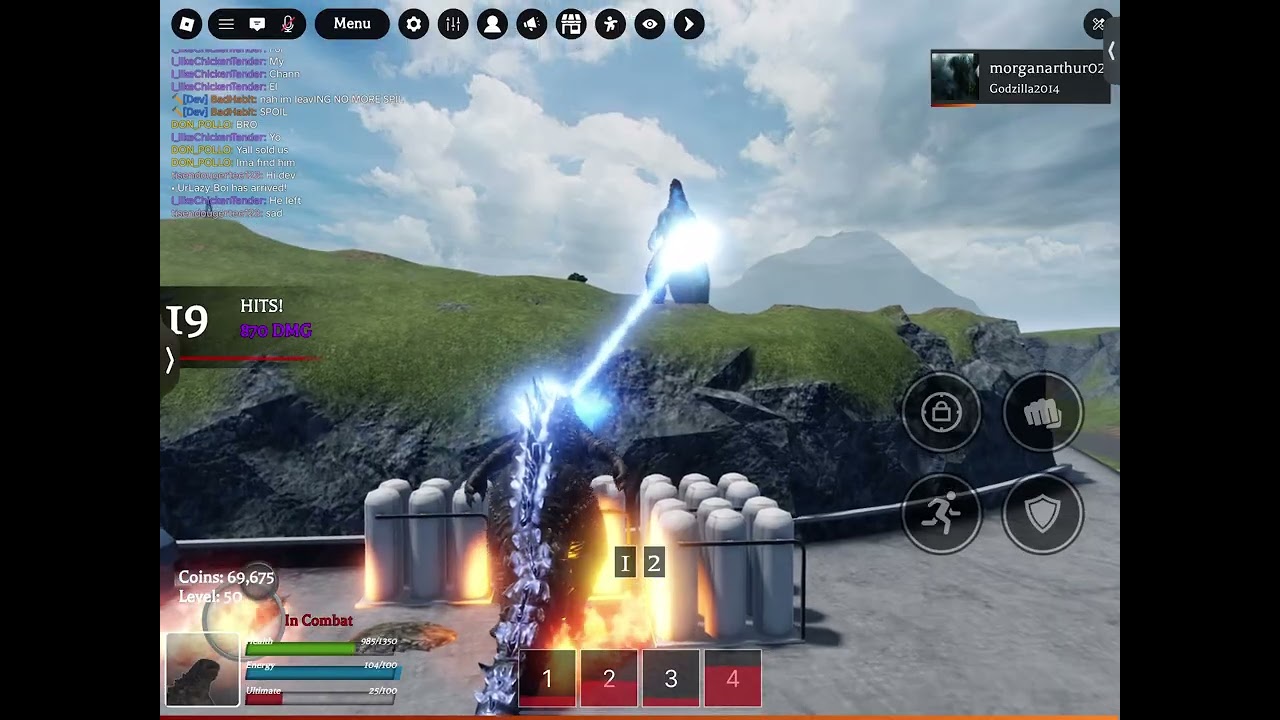 Footage of evolved and heisei godzilla-kaiju multiverse-