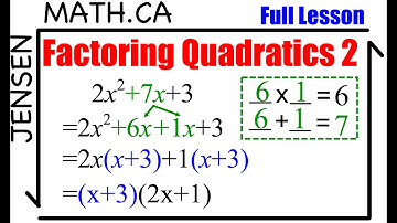 Factoring Quadratics 2 (a is not 1) | math 10 | jensenmath.ca