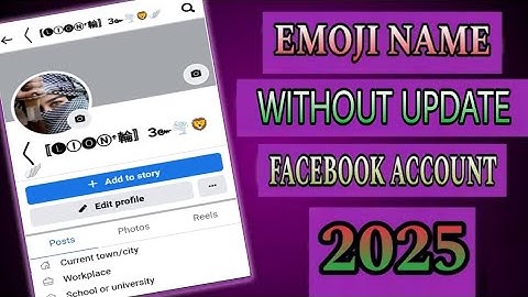HOW TO EMOJI NAME WITHOUT UPDATE FACEBOOK ACCOUNT 2025