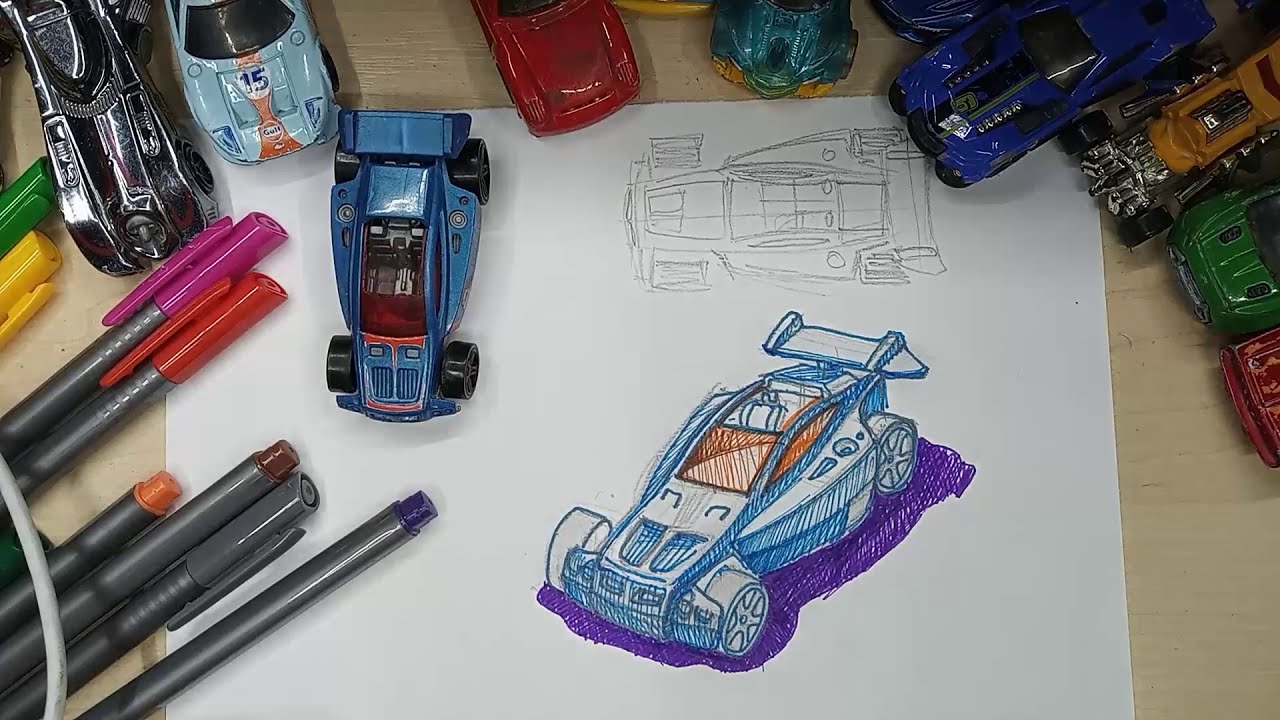 Как рисовать hot wheels