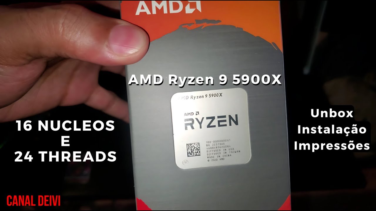 Processador AMD Ryzen 9 5900X 12/24 Unbox/Instalação/Impressões