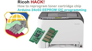 How to hack Ricoh Aficio toner cartridge chip using Arduino UNO - program 24c02 EEPROM I2C
